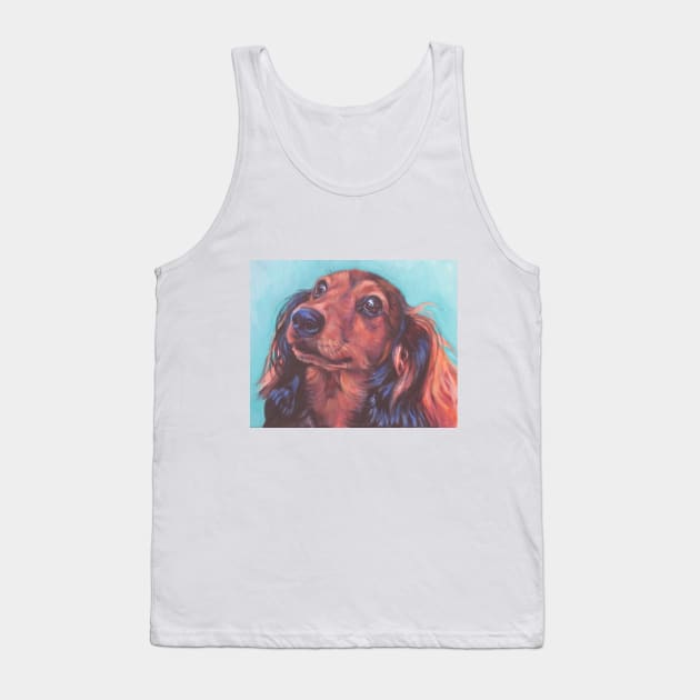 Dachshund Fine Art Painting Tank Top by LASHEPARD